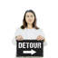 Enseigne en plastique 11 po x 17 po Detour Highway Road-119527091