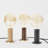 Walnut Kncukle Table Lamp With Sphere IV