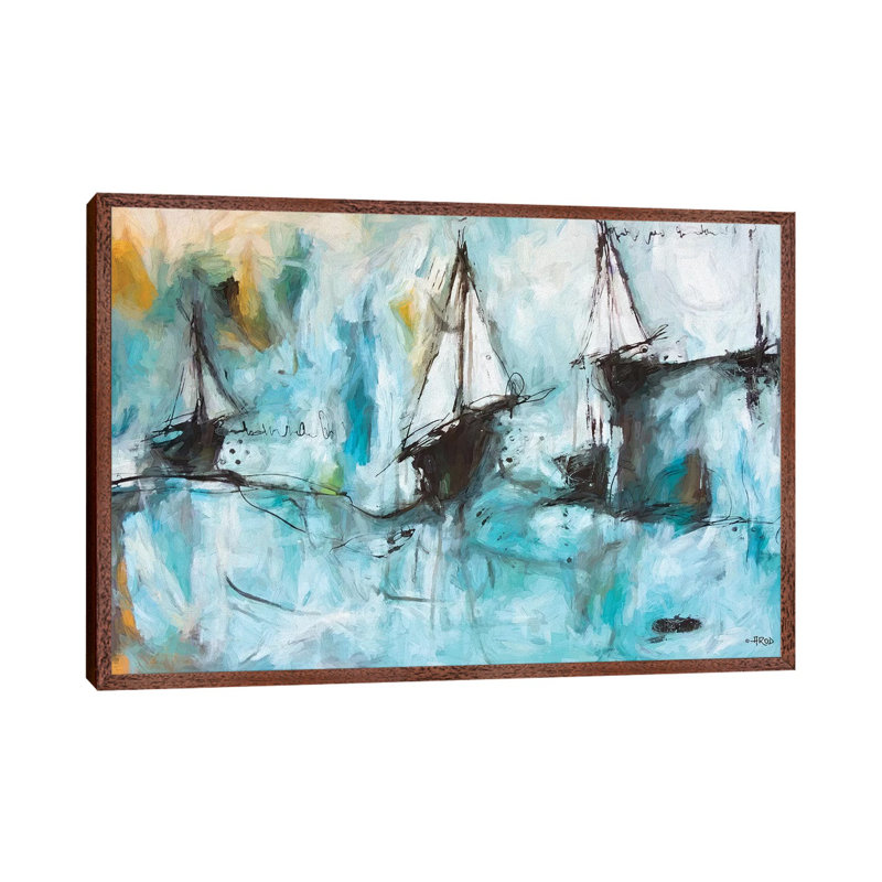 To Cross the Storm 1 Piece Wall Art on Canvas, 66.04 cm H x 45.72 cm W, Classic Wood Floater Frame