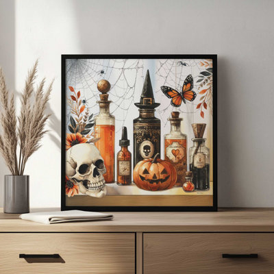 «Halloween Potions I» par Nicole DeCamp, reproduction d'art