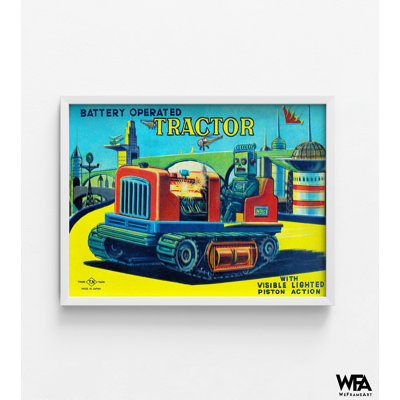 Geek Husband Farm Owner Office Decor, Cool Gift For Cowboy Brother Idea, Retro Tractor Poster Decor, Farm Sci-Fi Wall Art Poster