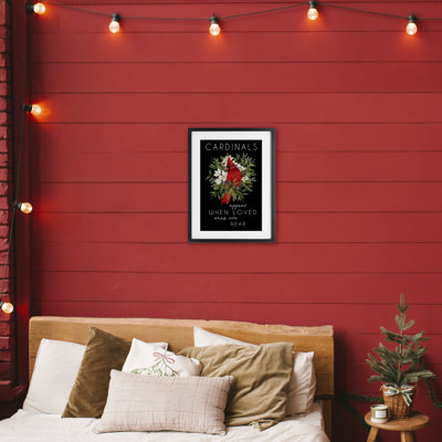 «Cardinals Appear Seasonal Sentiment», reproduction sous verre, conception de Cindy Jacobs