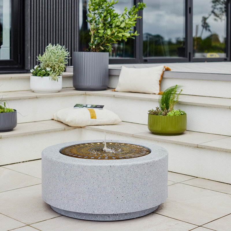 Aminatou Metal Weather Resistant Accent Fountain with Light