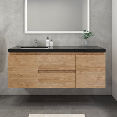 Ensemble de meuble-lavabo mural simple 60 po Castin