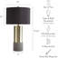 Ensemble de 2 lampes de table Design gris et laiton Design