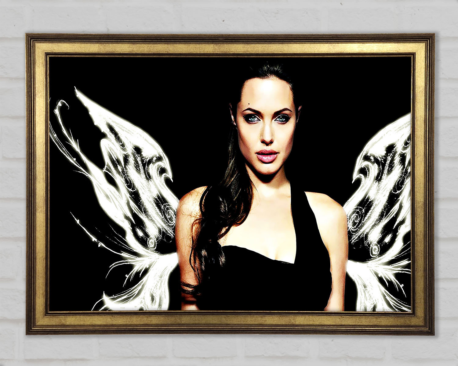 Ebern Designs Angelina Jolie Angel Wings Single Picture Frame Art