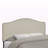 Roberto Upholstered Full Size Bed, Beige Linen Look, Traditional, 50.21'' H X57.13'' W X 2.88'' D