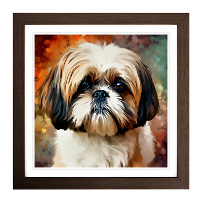 Shih Tzu Digital No.1 - Framed Print