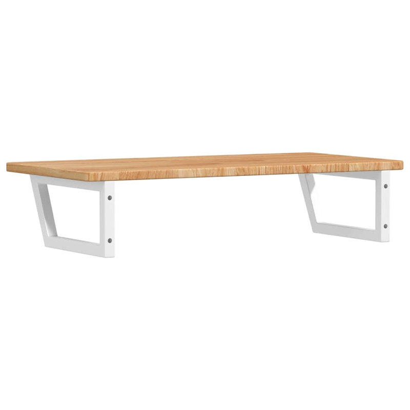Breyen 100cm Solid Wood Bathroom Vanity Top, Oak/White