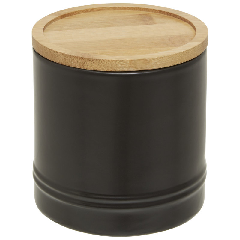 Fenwick Ceramic / Porcelain Jar, 11cm H x 11cm W x 11cm D, Black