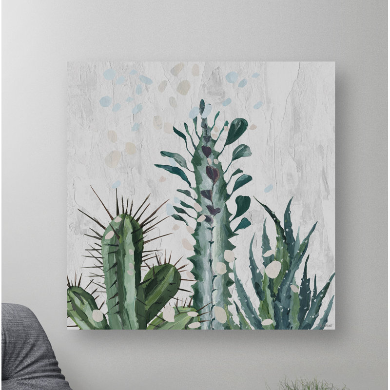 " Cactus Grove " Painting Print, 48'' H x 48'' W x 1.5" D