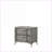 2-Drawer Gray Bookmatched Veneer Nightstand for Bedroom