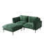 Canapé et chaise modulaire en velours réversible de 74,8 po de largeur Almendarez Traci, 3 pièces-1036952413