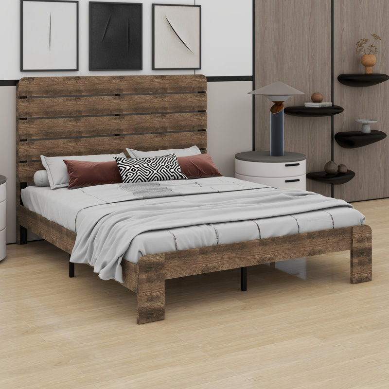 Wood Platform Bed Frame, Queen