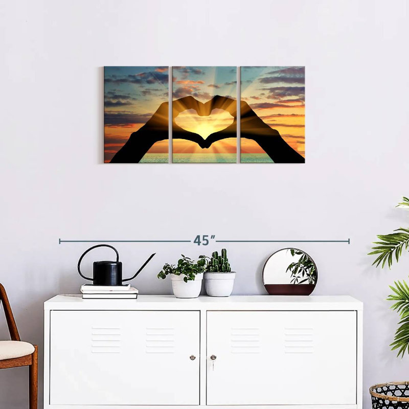 Love 3 pièces, H 92 po x l 45 po x P 1,25 po