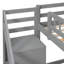 Lit mezzanine simple avec deux commodes, bureau et bande lumineuse-1404590380