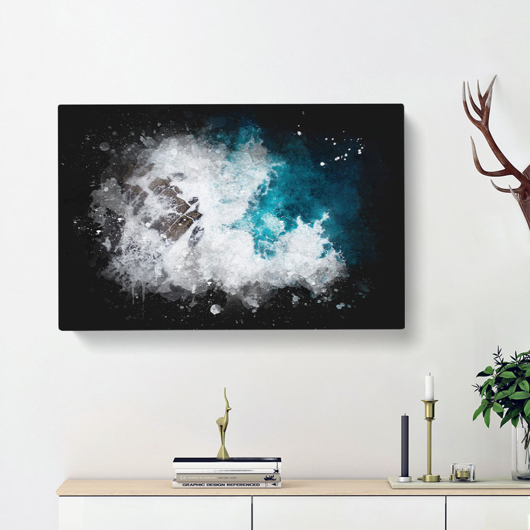 Crashing Waves At Bondi Beach - Wrapped Canvas