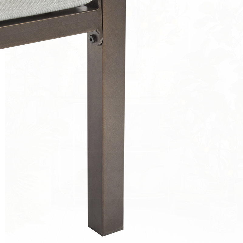 2-Pieces Outdoor Metal Patio Club Chair