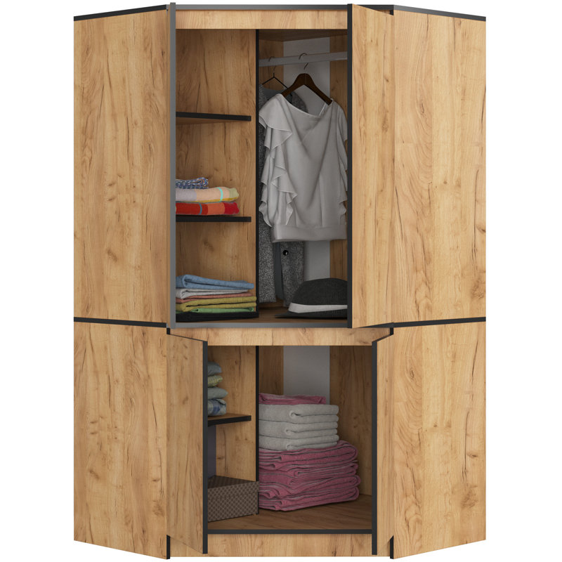Breena 4 Door Manufactured Wood Wardrobe