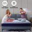 Ressort ensaché pour matelas 10 po avec mousse certifiée Certipur, matelas dans une boîte, ressorts ensachés individuels, ferme moyenne, matelas en mousse à mémoire de forme