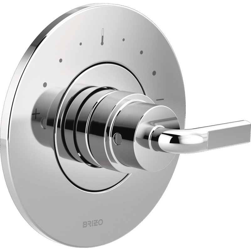 Litze Valve Trim with Handle and Mixing Cartridge, Notch Lever, Chrome