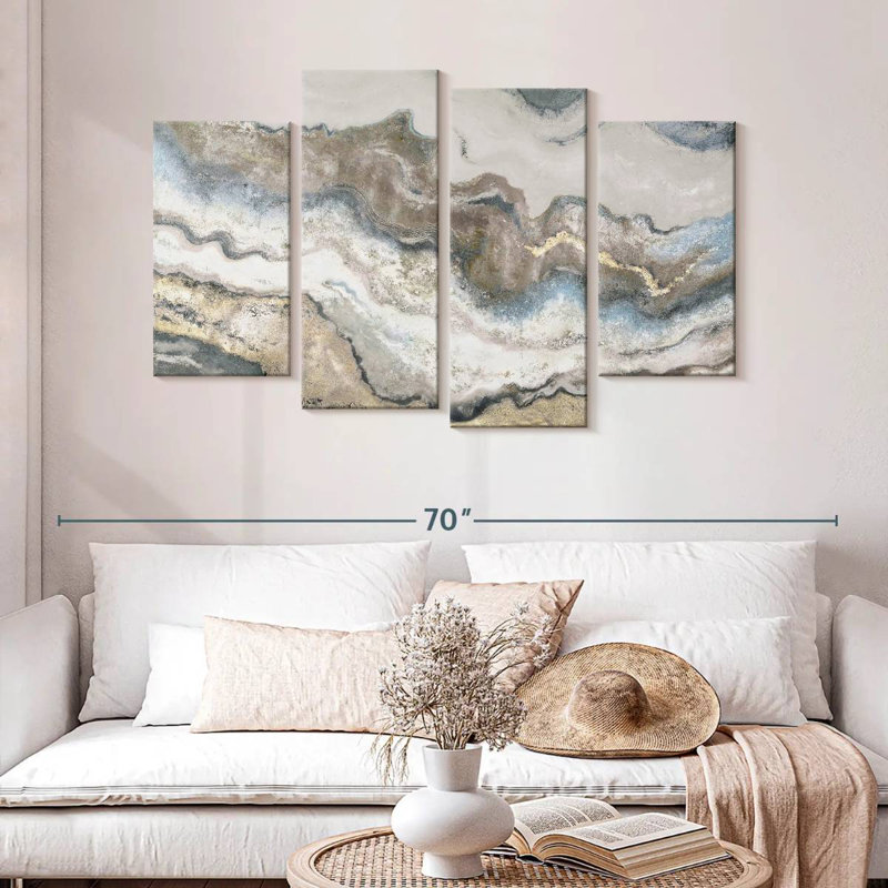 Avery Neutral Marble, 32" H x 52" W