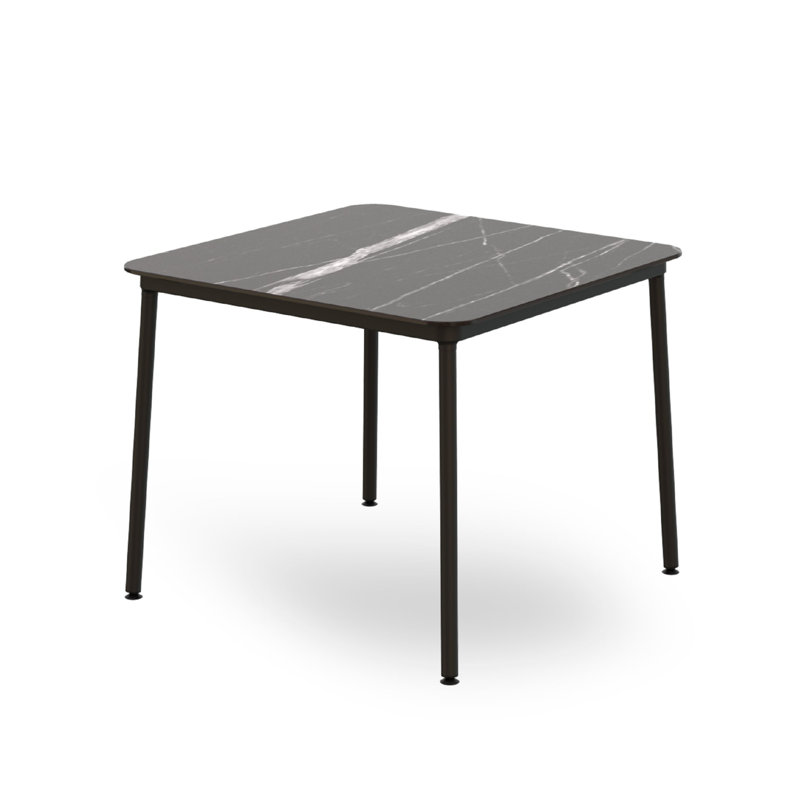 Hub Square Dining Table, Black, 29.53"H x 35.43"L x 35.43"W