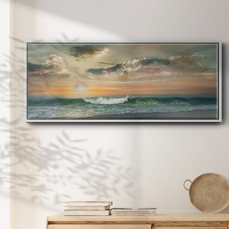 Coucher de soleil - toile encadrée, H 24 po x l 60 po