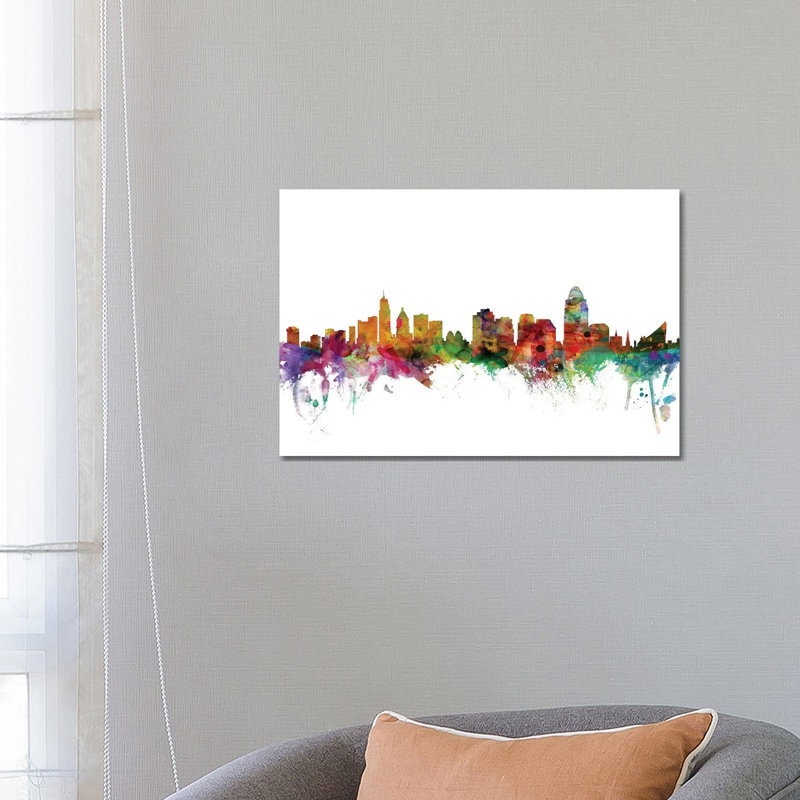 Cincinnati, Ohio Skyline by Michael Tompsett - Wrapped Canvas Gallery-Wrapped Canvas Giclée