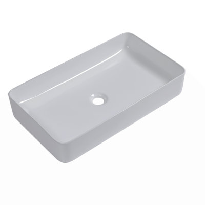 24"X14"  Ceramic Rectangular Vessel Bathroom Sink