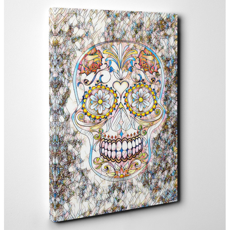 Sugar Skull Tattoo 4 - Wrapped Canvas, 60cm H x 40cm W