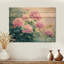 Hortensias dans un pré d'été I - décoration murale en bois d'hortensias - sur bois de pin naturel-886370935