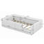 Lit plateforme simple tapissier avec garde-corps