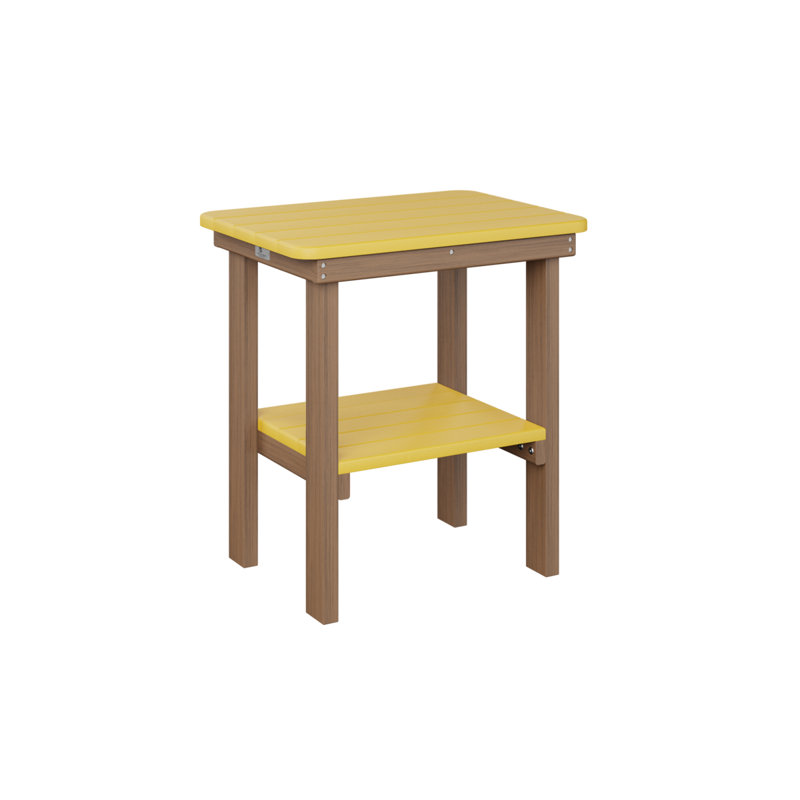 Berlin Gardens Rectangular End Dining Table, Antique Mahogany, Sunburst Yellow