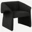 Fauteuil d'appoint à accoudoirs inclinés noir Mcdonald
