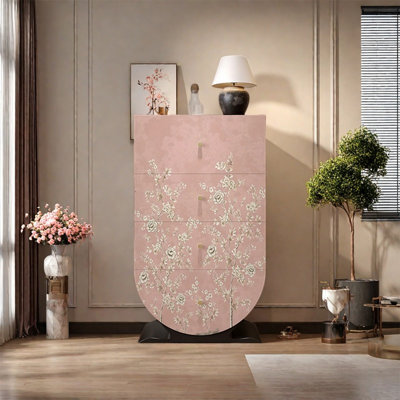 Armoire décorative spacieuse avec cadre en noyer