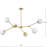 Hilrich 6 - Light Dimmable Sputnik Modern Linear Chandelier-1180420553