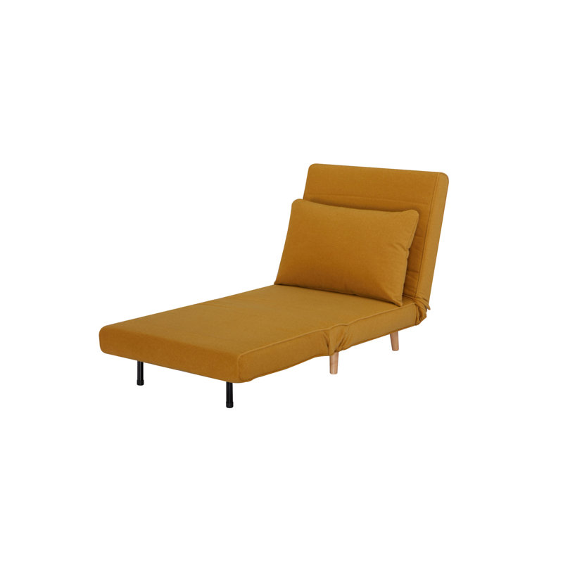 Max Sofa Bed– 3 In 1 Upholstered Accent Chair Bed-Convertible Sleeper Sofa Chair, Mustard Yellow
