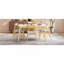 Ensemble de salle à manger 5 pièces, 1 table + 4 chaises, structure en bois d'hévéa, chaises ergonomiques et table en faux bois-877537867-877537865
