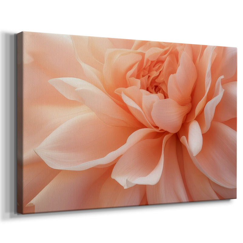 Peachy Petal Poetry II - Gala Cavas, 8 x 12