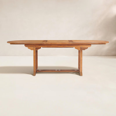 Dacia Extendable Solid Wood Dining Table by Red Barrel Studio