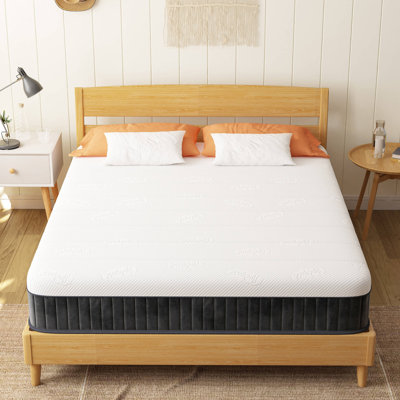 Alwyn Home Mattress Stijn Hybrid Mattress Firm Mattress Memory Foam Mattress in a Box Extra Support