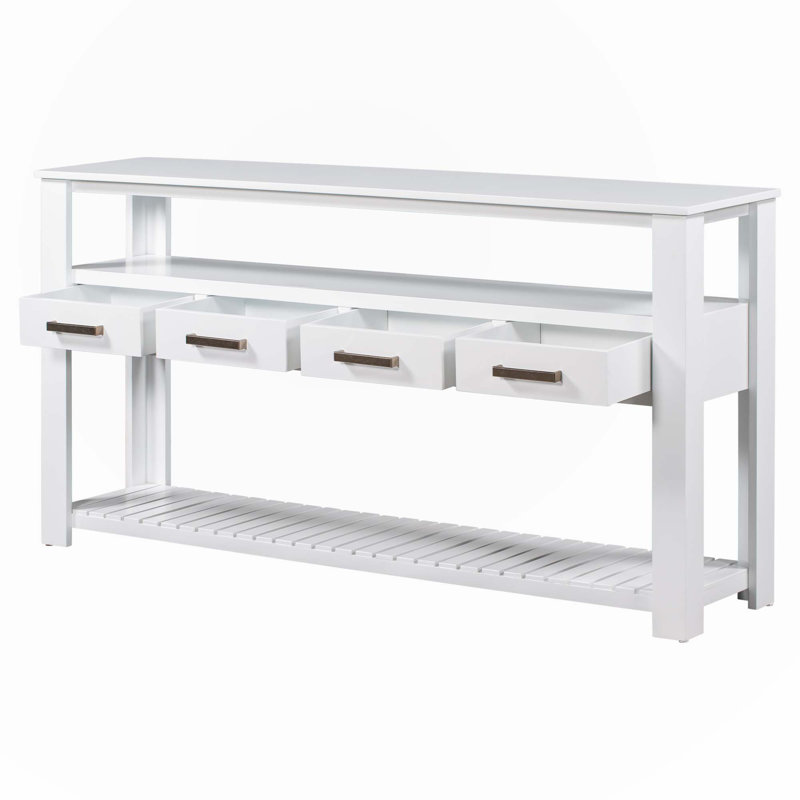Commode décorative 4 tiroirs Eyvind, Blanc