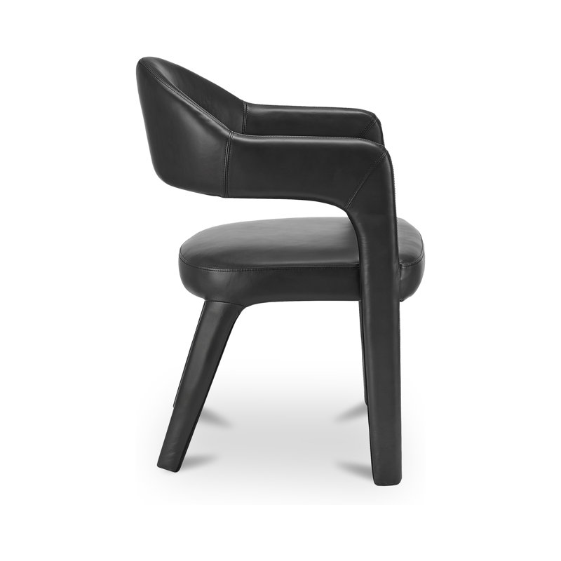 Martens Leather Upholstered Armchair, Black