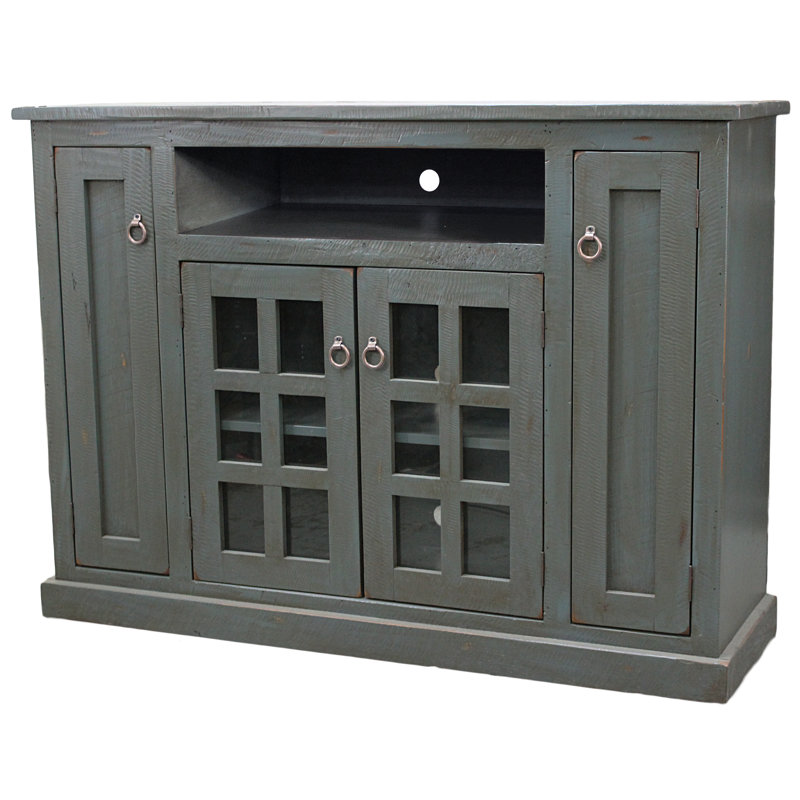 Awad Unfinished TV Stand for TVs up to 60", Rustic Green