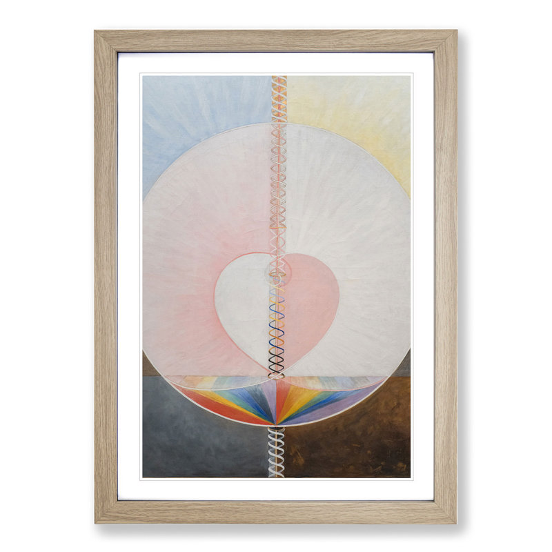 What a Human Being Is by Hilma Af Klint - Picture Frame Painting, 36cm H x 27cm W x 2cm D, Oak