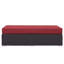 Repose-pieds d'extérieur rectangulaire avec coussin Convene-1608561256