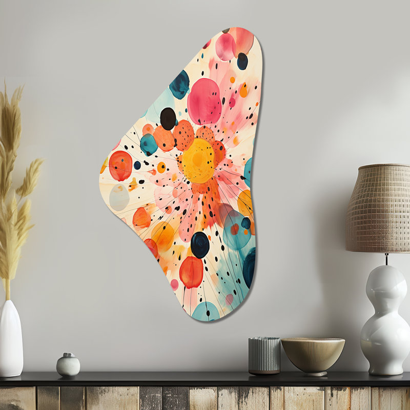 Oliver, art mural asymétrique en forme de Boomerang abstrait, H 39 po x l 21 po x P 1 po