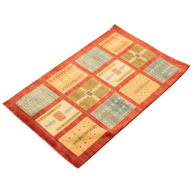 Quavis One-of-a-Kind 3'11" X 6'3" 2010s Wool Area Rug in Dark Copper