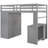 Full Loft Bed with Storage Drawers, Desk & Wardrobe - Space-Saving, Multi-Functional Design-White-2005243633-2005243598
